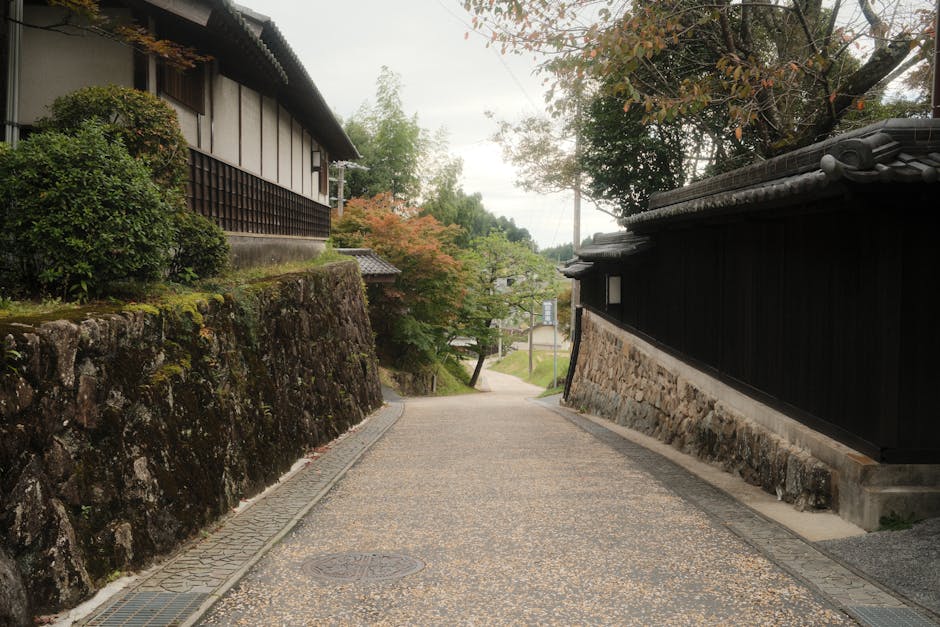 Explore the serene beauty of a traditional street in Nakatsugawa, Gifu, Japan.